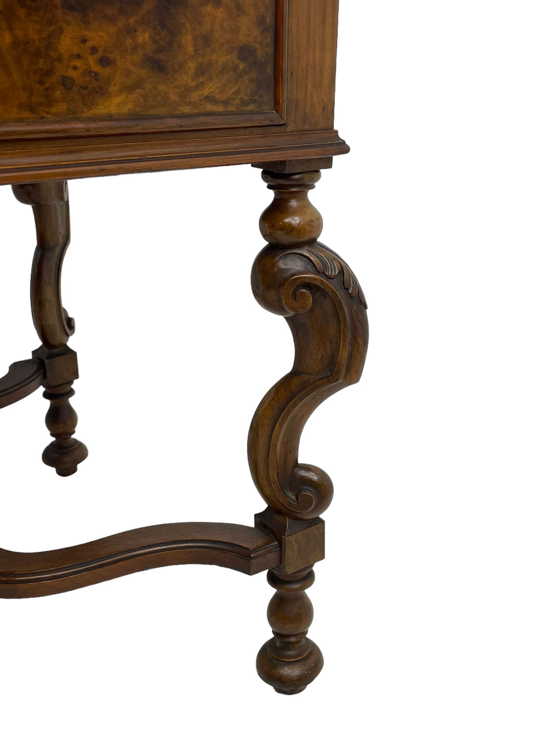 20th century figured walnut writing table - Image 3 of 12