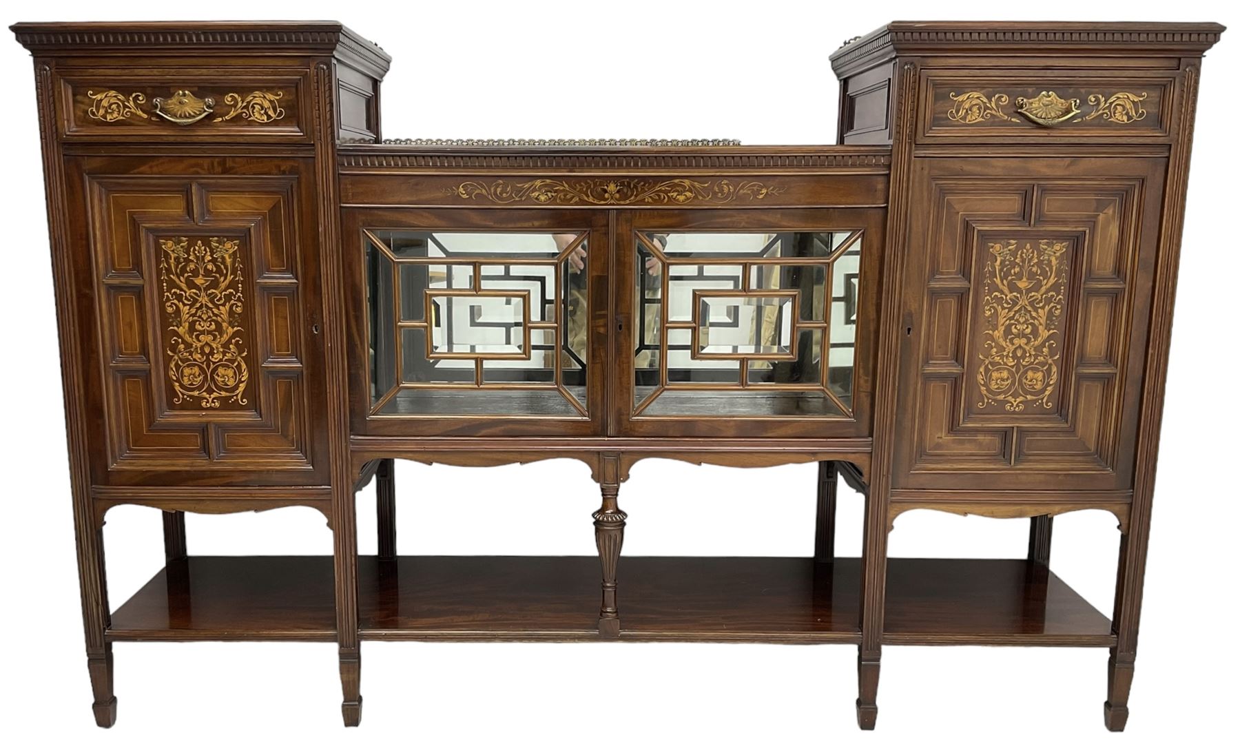 Late Victorian mahogany drop-centre sideboard - Image 6 of 9