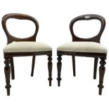 Pair of Victorian design mahogany bedroom chairs