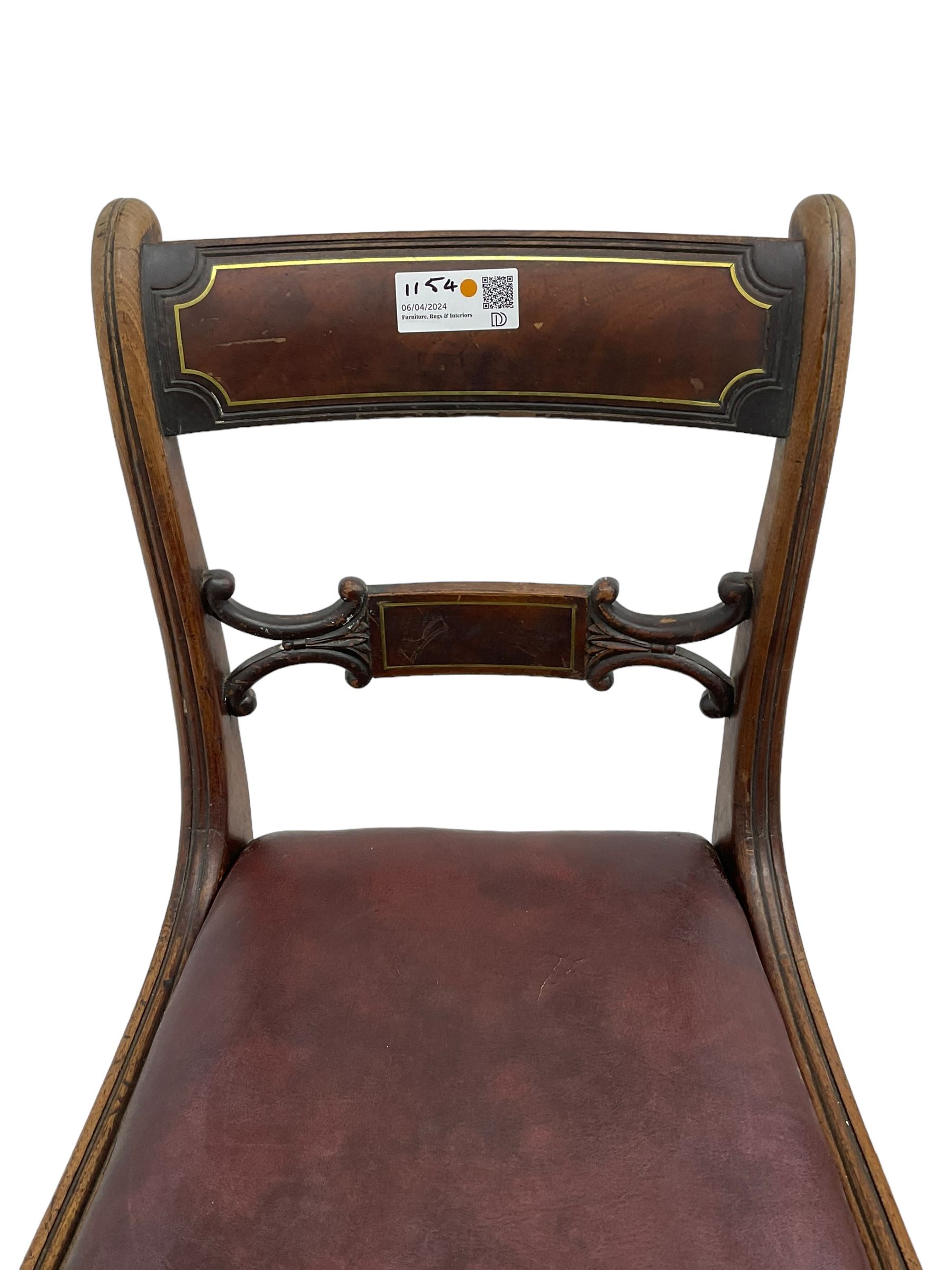 Collection of early 19th century Regency period dining chairs - set of three early 19th century maho - Image 2 of 8