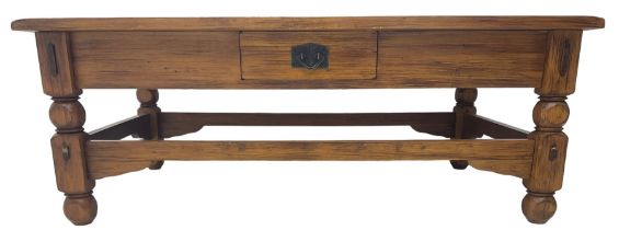Rectangular hardwood coffee table