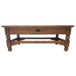 Rectangular hardwood coffee table