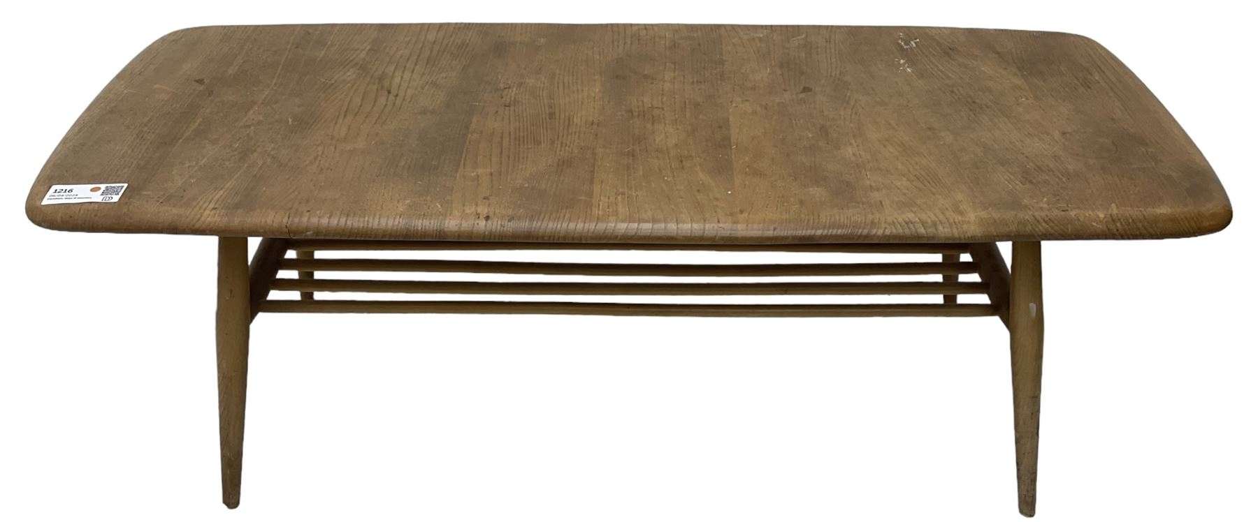 Ercol - mid-20th century blonde elm and beech model 459 coffee table - Image 3 of 7