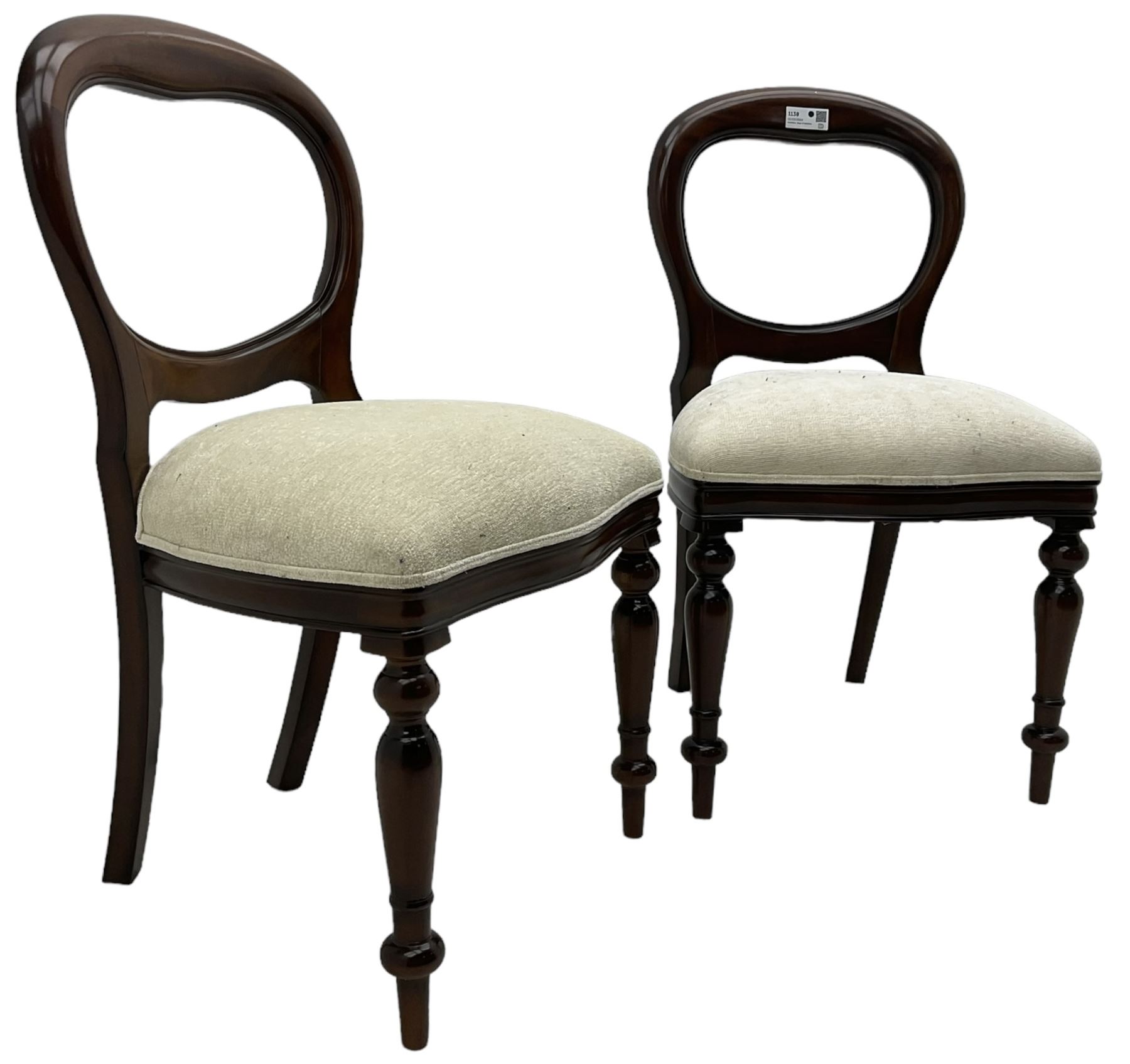 Pair of Victorian design mahogany bedroom chairs - Image 3 of 6