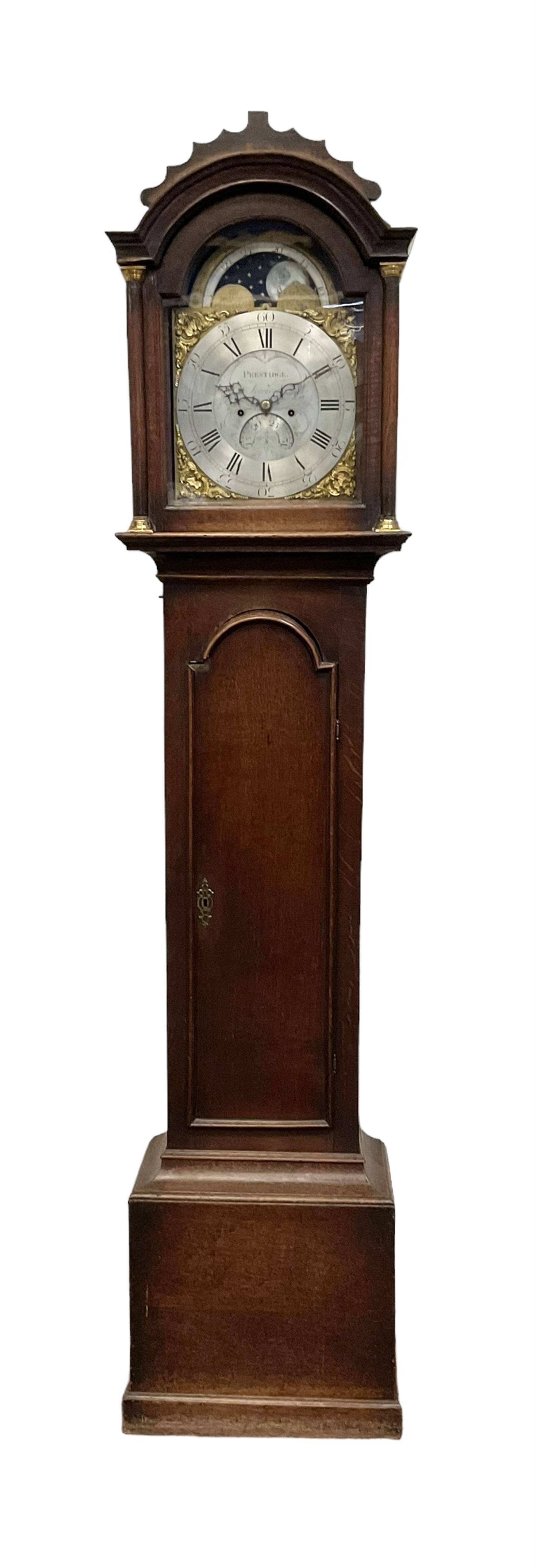 Walter Prestidge of Towcester (Northants) 8-day oak cased longcase clock c1770