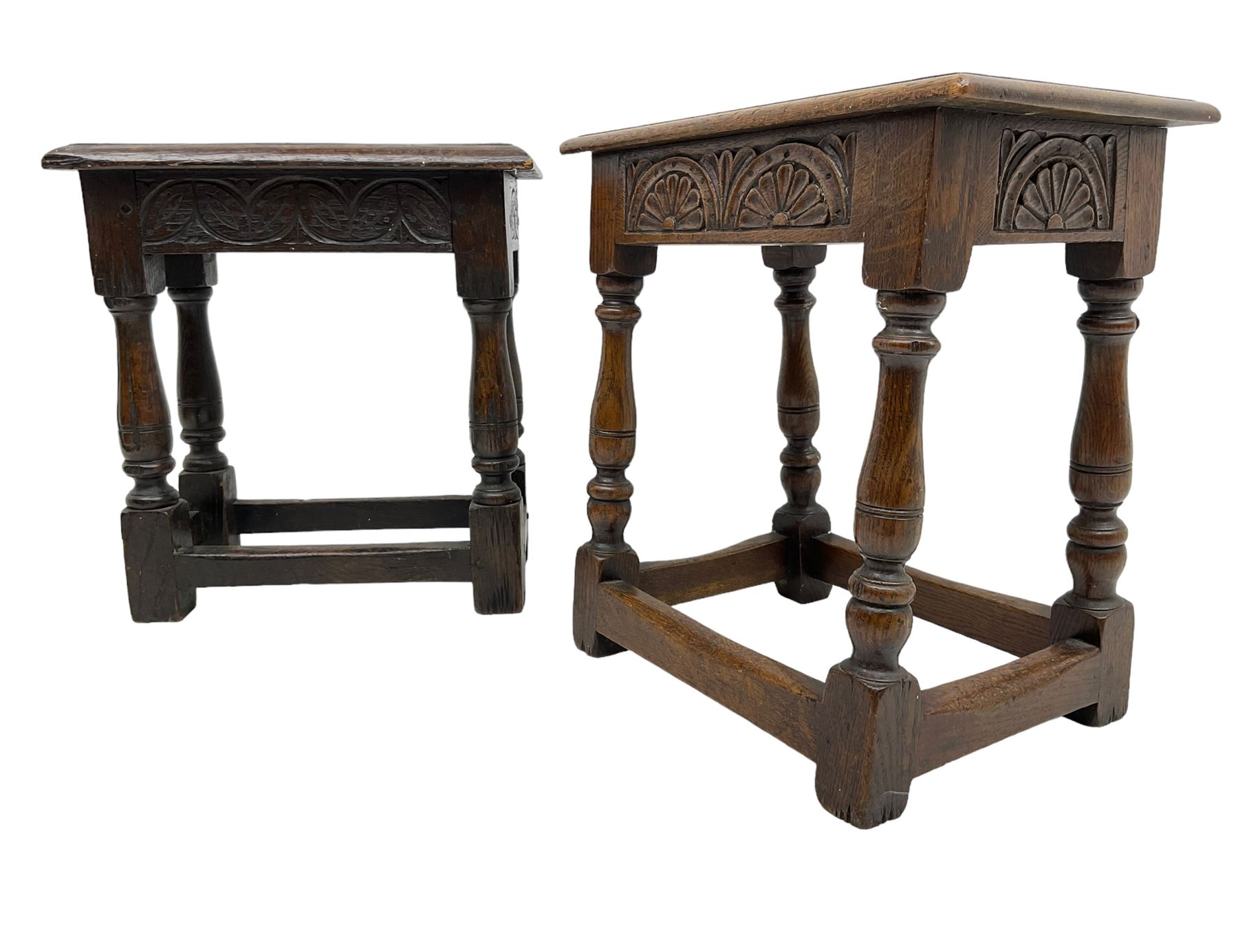 17th century design oak stool - Image 4 of 5