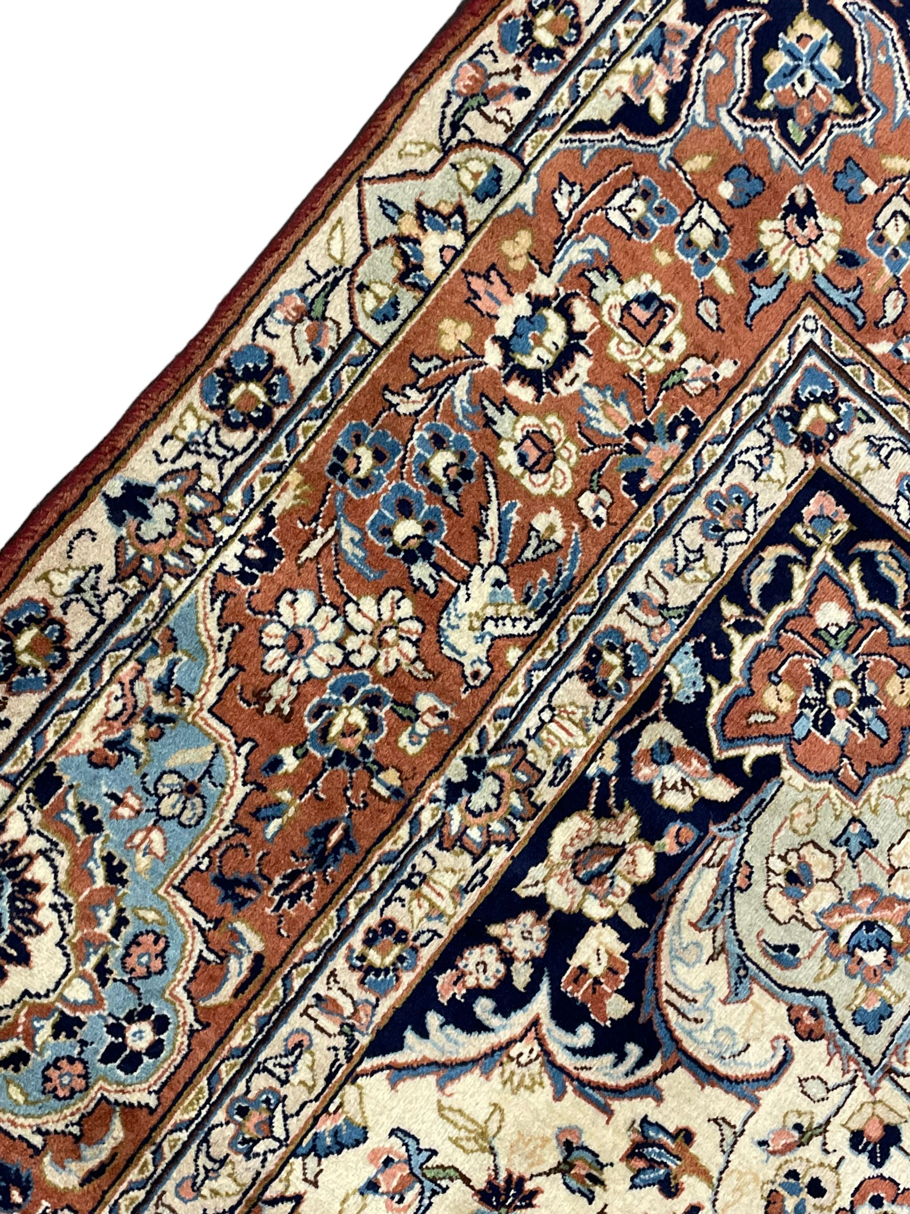 Persian ivory and peach ground rug - Image 7 of 12