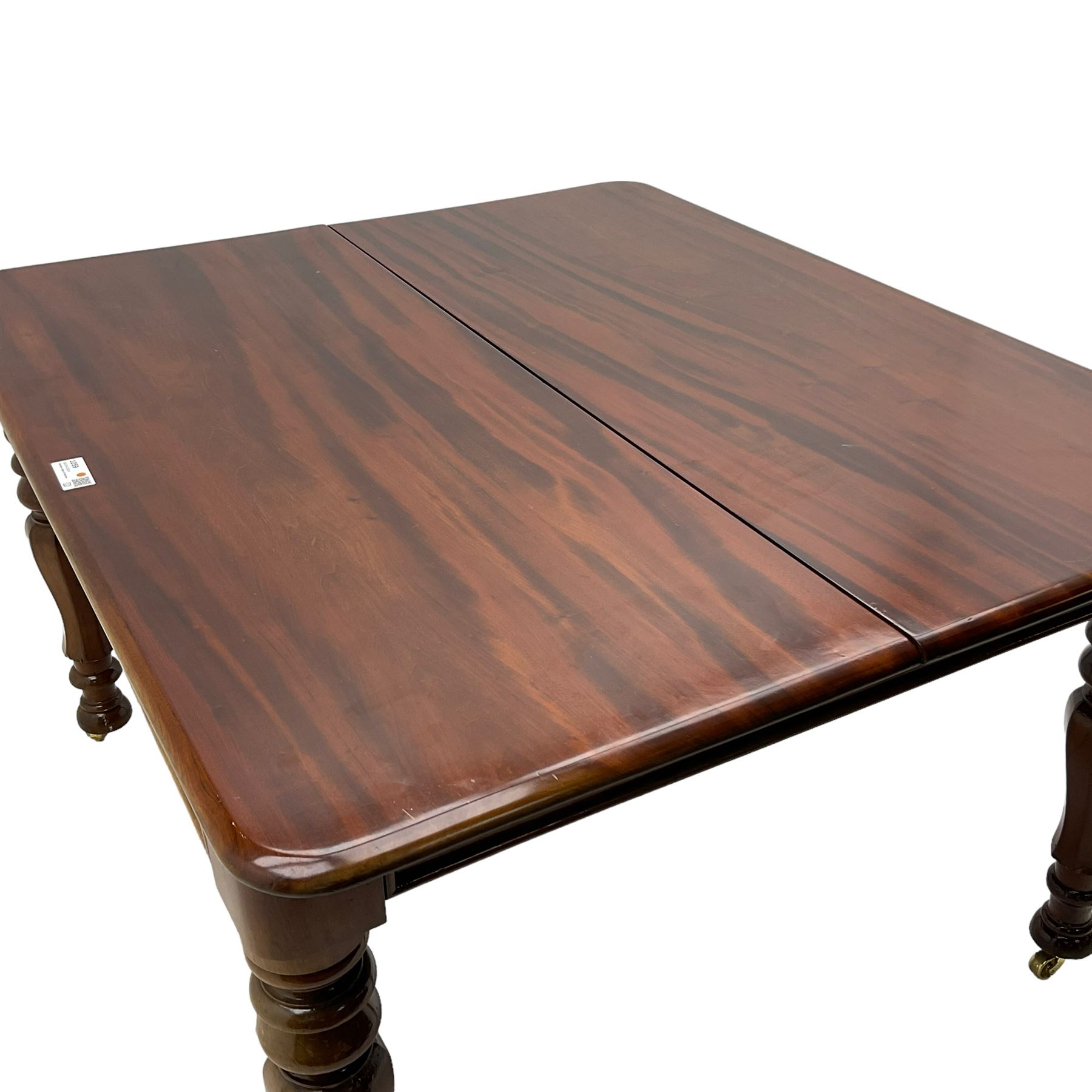 19th century mahogany extending dining table with three additional leaves - Image 7 of 15