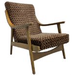 Mid-20th century easy open armchair