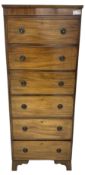 19th century mahogany tallboy chest