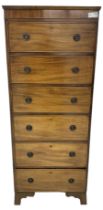 19th century mahogany tallboy chest