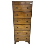 19th century mahogany tallboy chest