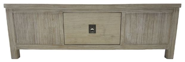 Contemporary lime-washed oak coffee table