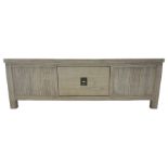 Contemporary lime-washed oak coffee table