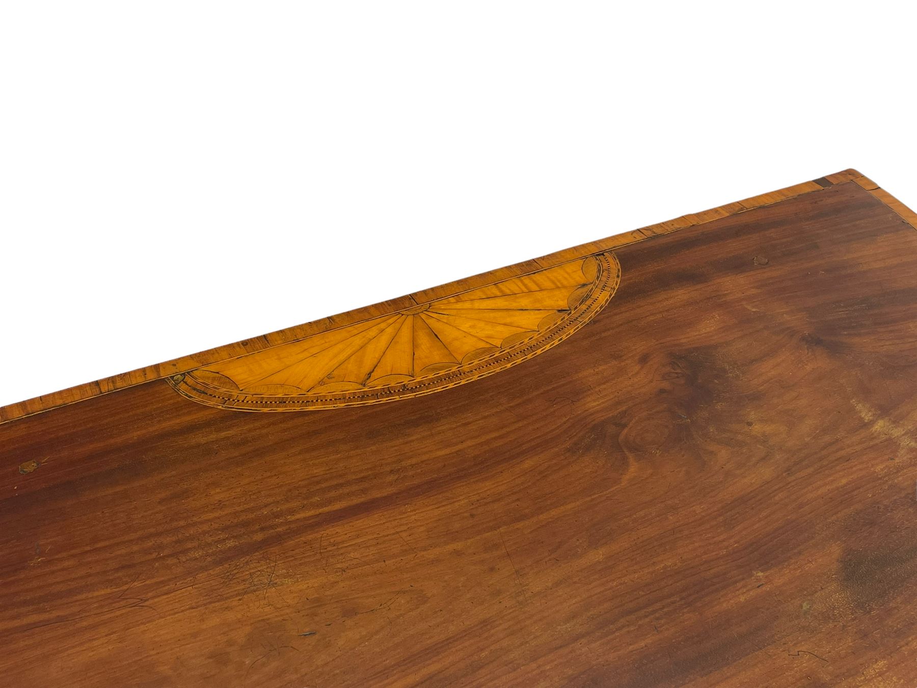 George III inlaid mahogany card table - Image 2 of 12