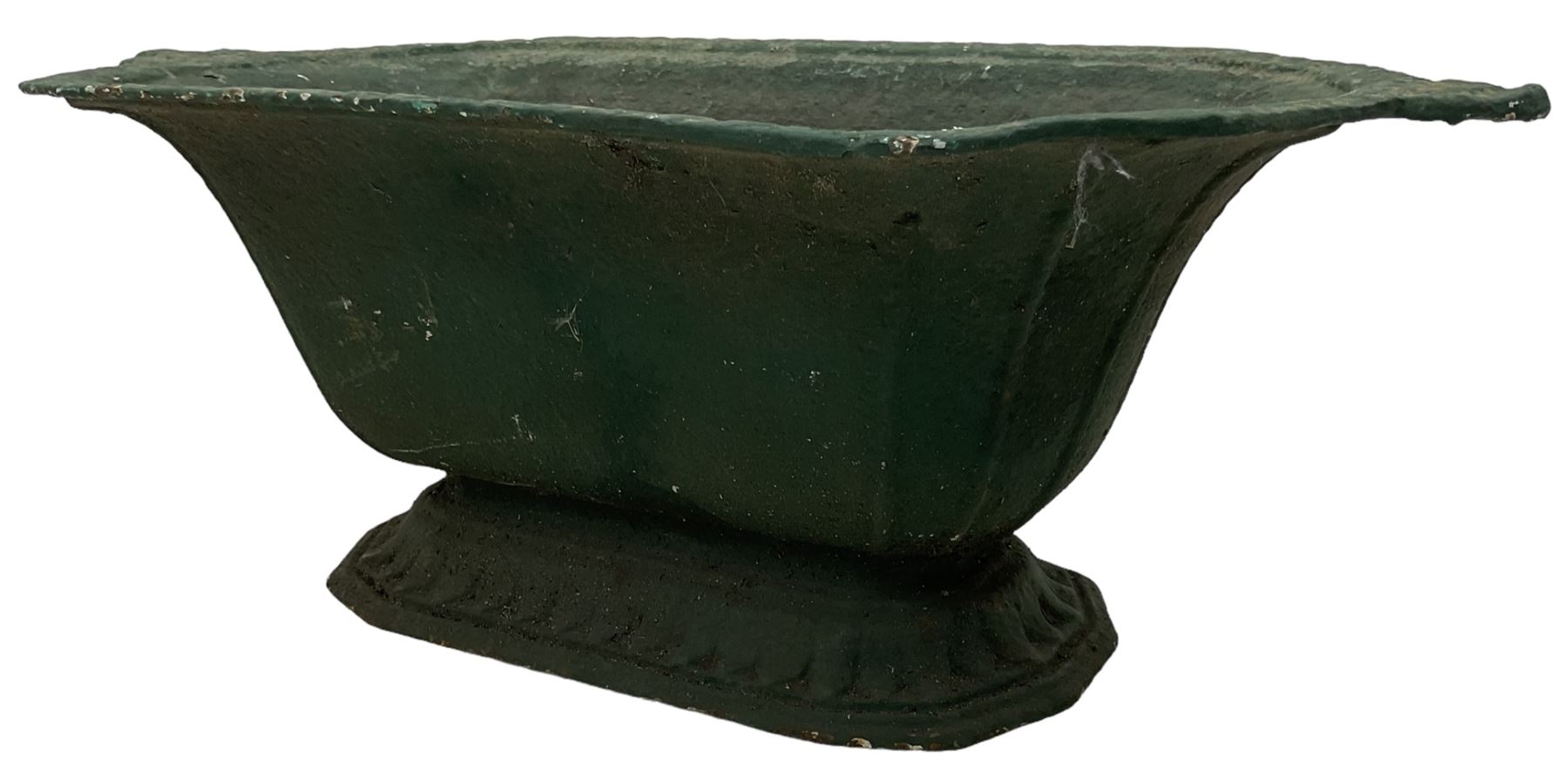 Victorian green painted cast iron planter - Image 3 of 6