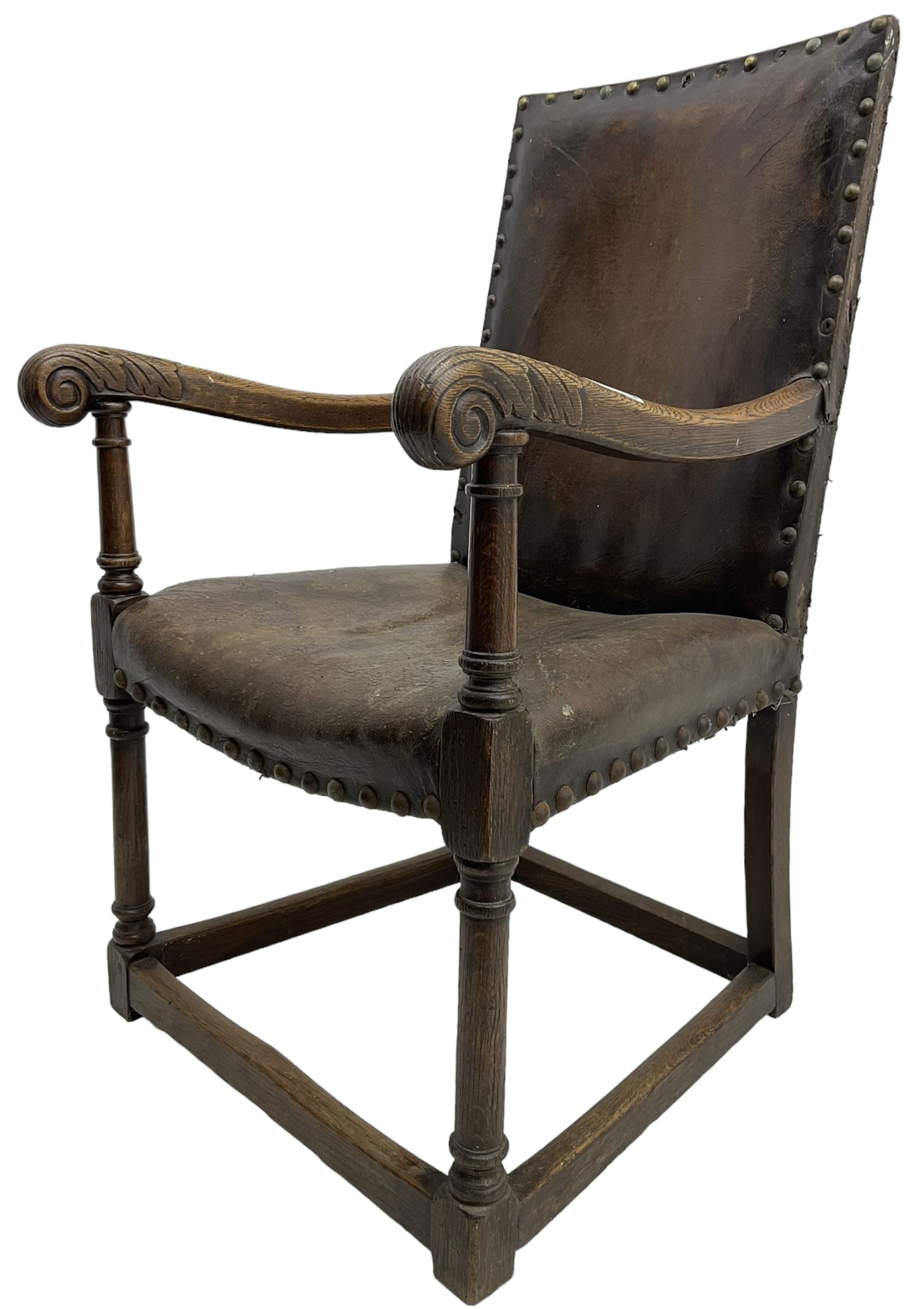 17th century design oak armchair