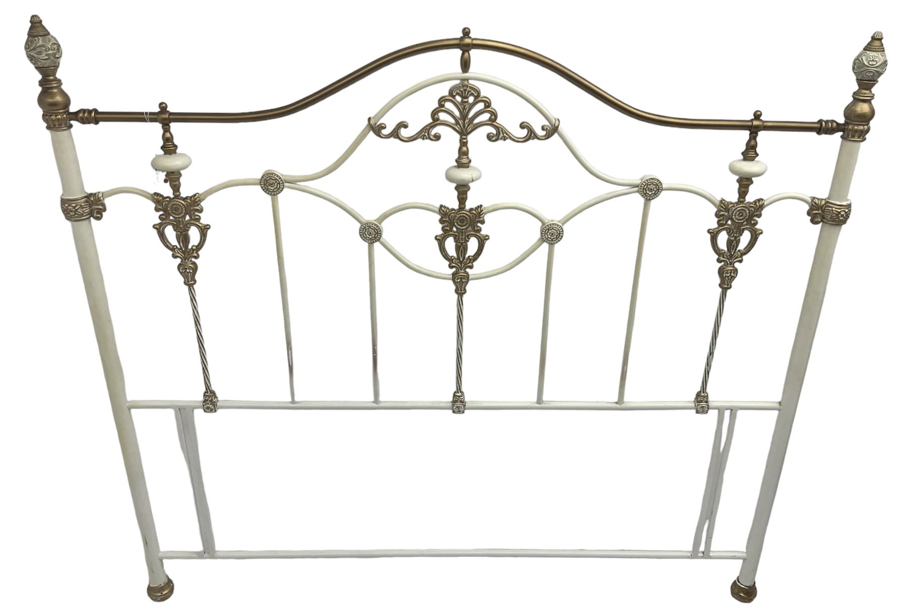 Wrought iron 5' king-size headboard - Image 2 of 4