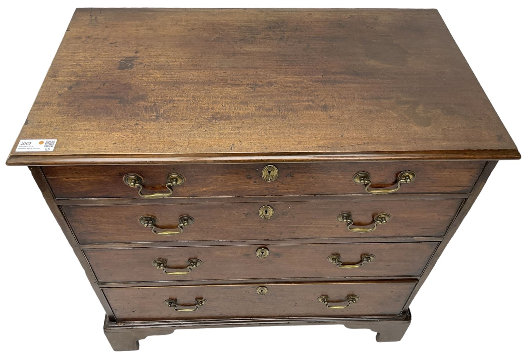 George III mahogany chest - Image 3 of 7