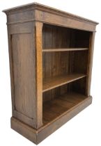 Traditional oak open bookcase