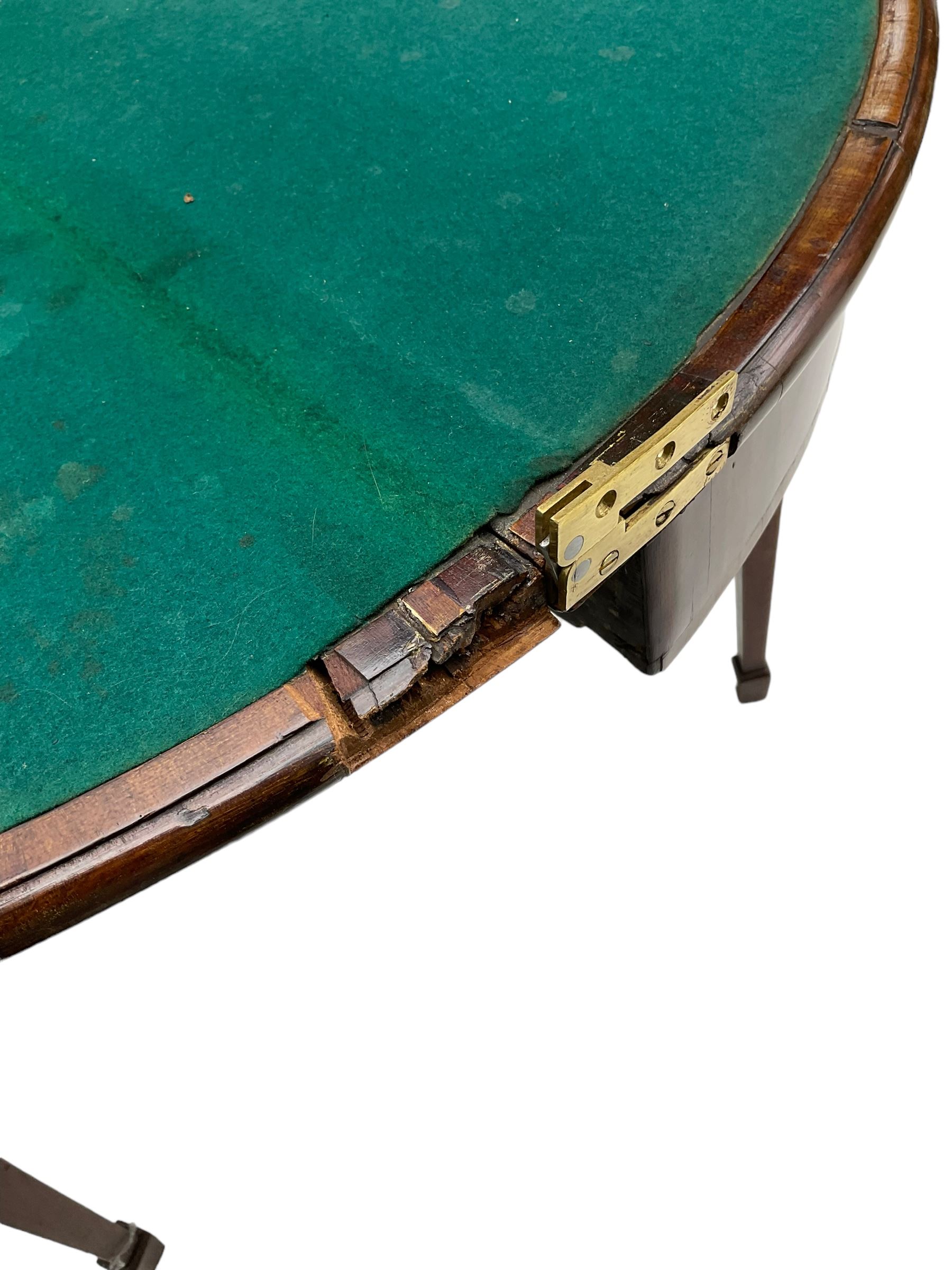 George III inlaid mahogany card table - Image 12 of 12