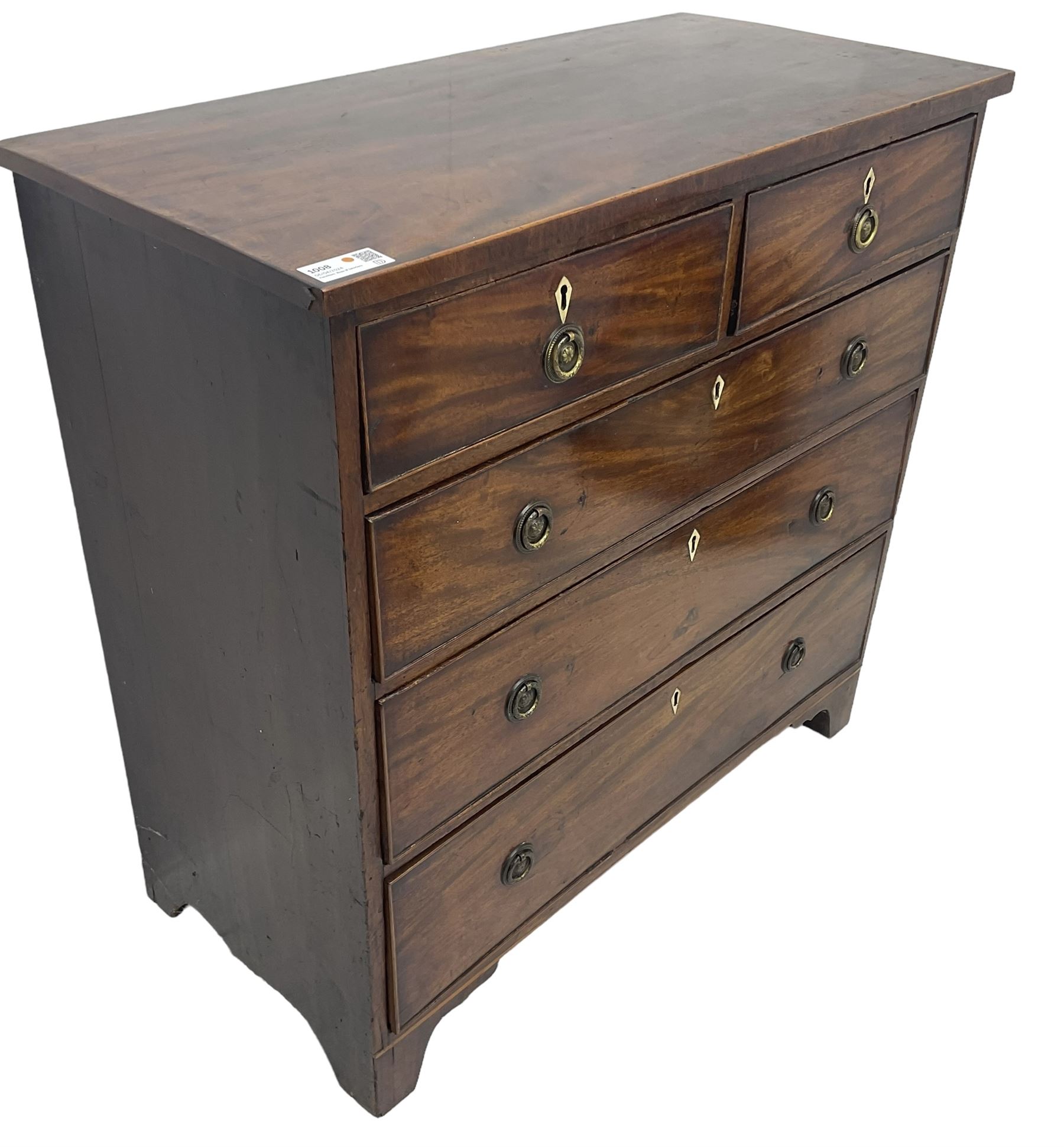 George III mahogany chest - Image 6 of 7