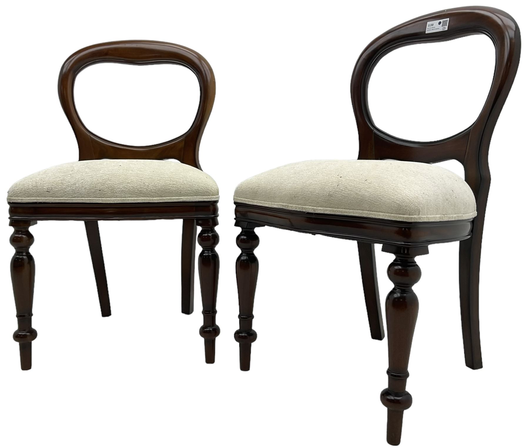 Pair of Victorian design mahogany bedroom chairs - Image 5 of 6