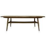 Ercol - mid-20th century blonde elm and beech model 459 coffee table