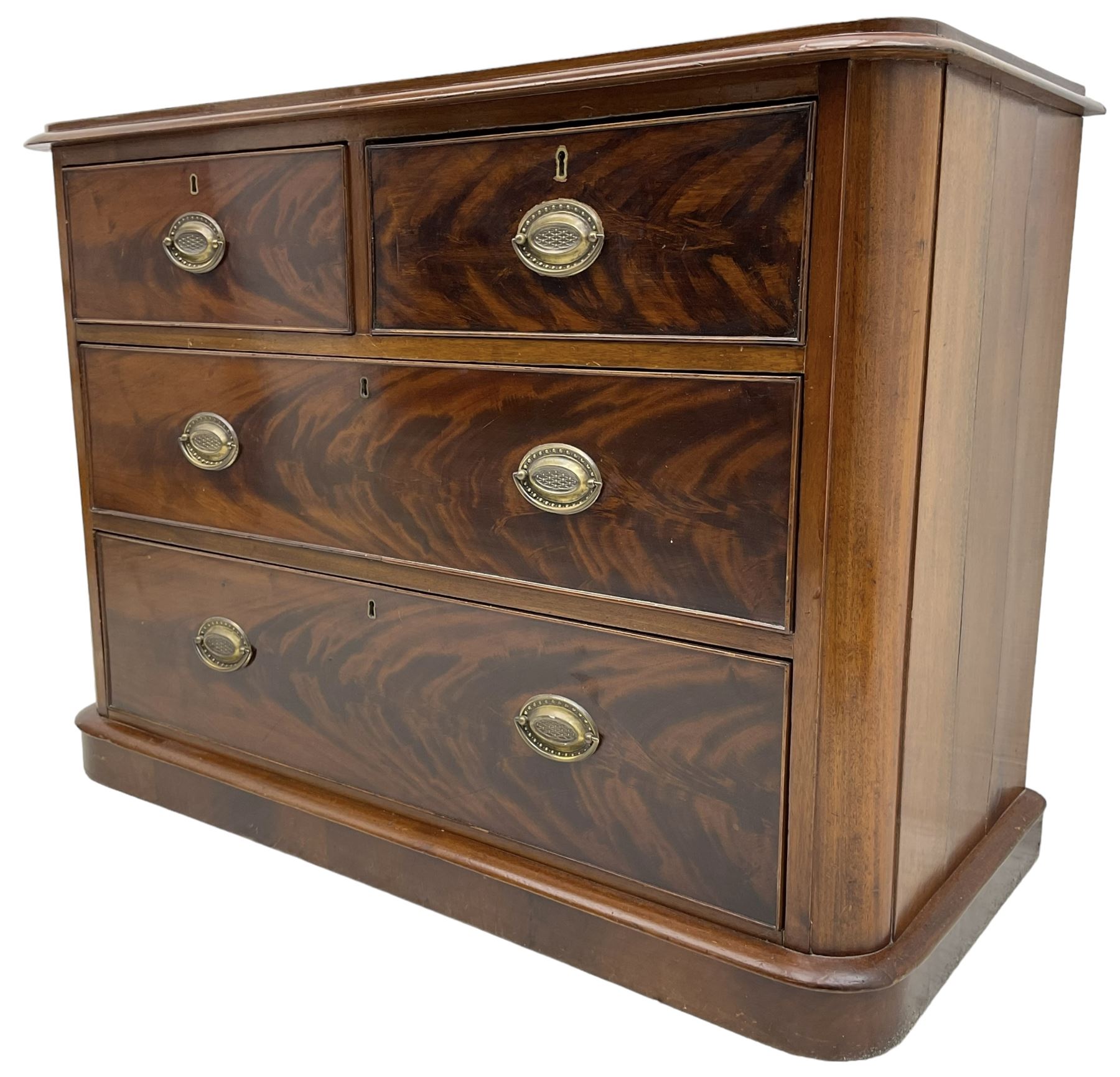 19th century walnut and mahogany chest - Image 3 of 7