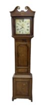 John Beal of Oundle (Northants) - 30hour oak and mahogany longcase clock c1840
