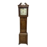 John Beal of Oundle (Northants) - 30hour oak and mahogany longcase clock c1840