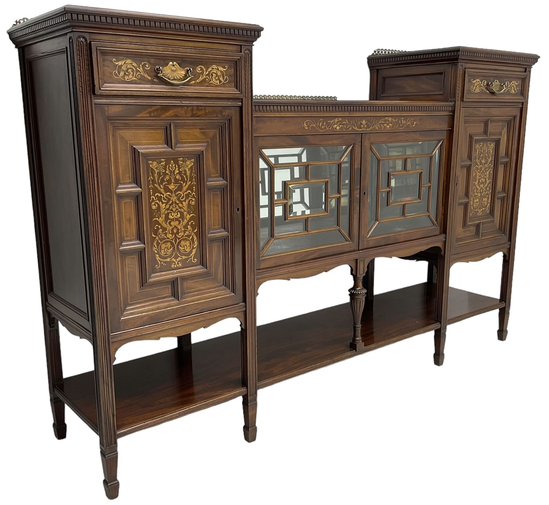 Late Victorian mahogany drop-centre sideboard - Image 7 of 9