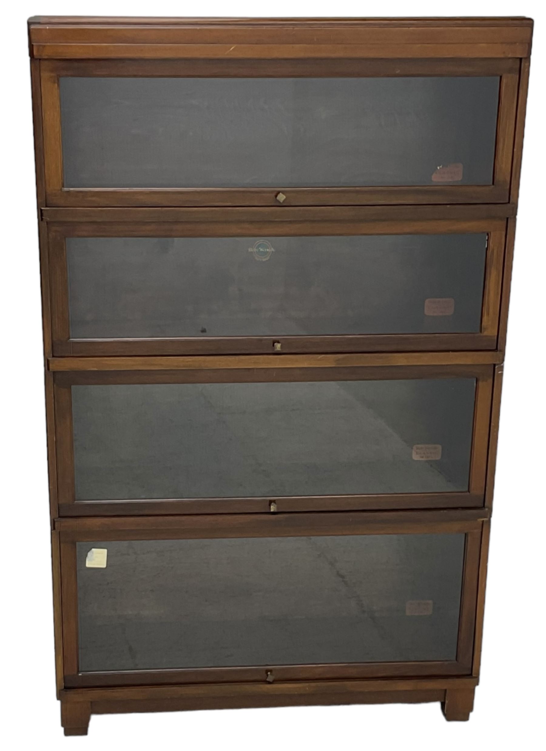 Globe Wernicke - early 20th century mahogany four-sectional stacking library bookcase - Image 7 of 8