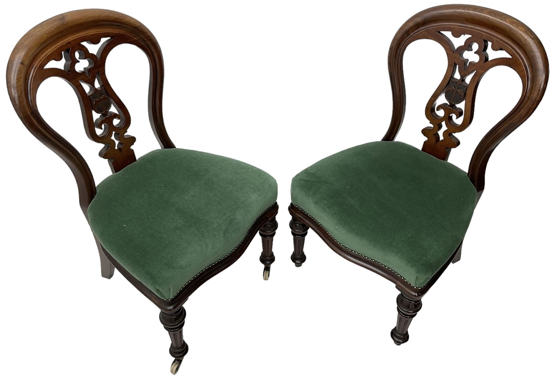 Pair of Victorian mahogany dining chairs - Image 2 of 6