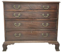 George III figured mahogany chest