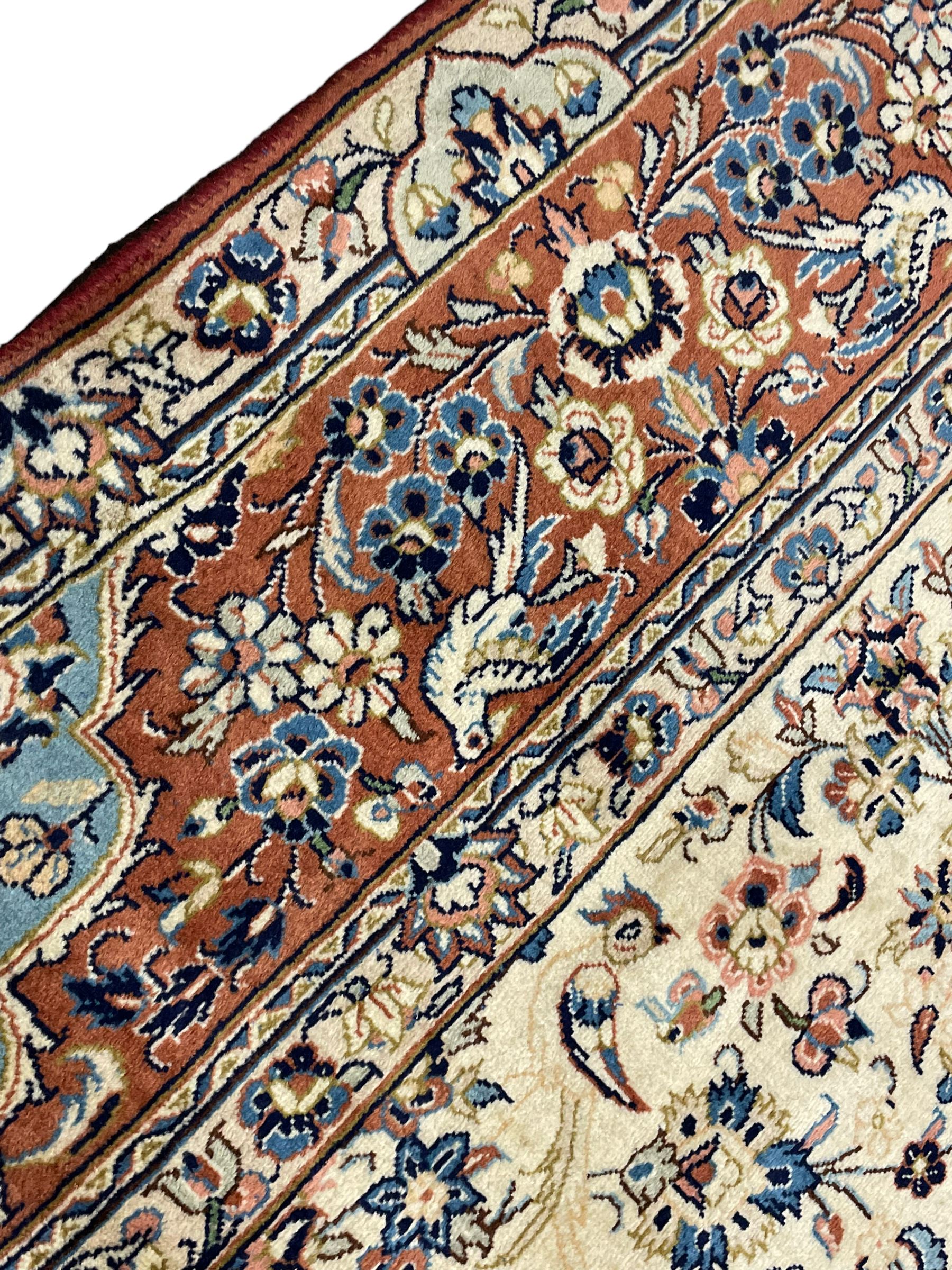 Persian ivory and peach ground rug - Image 12 of 12