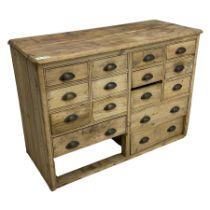 Victorian pine multi-drawer chest