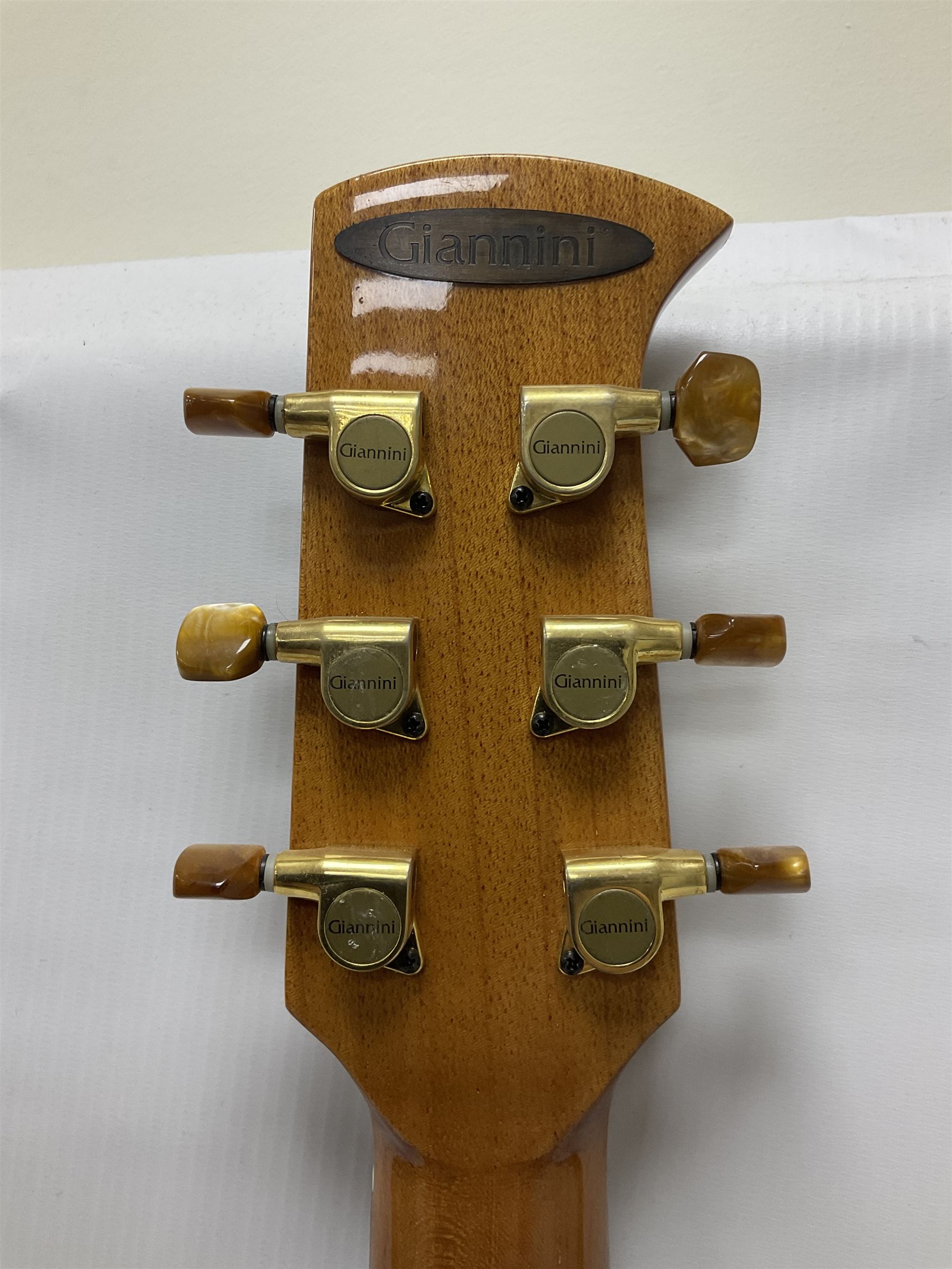 Brazilian Giannini Craviola six string acoustic guitar - Image 15 of 21