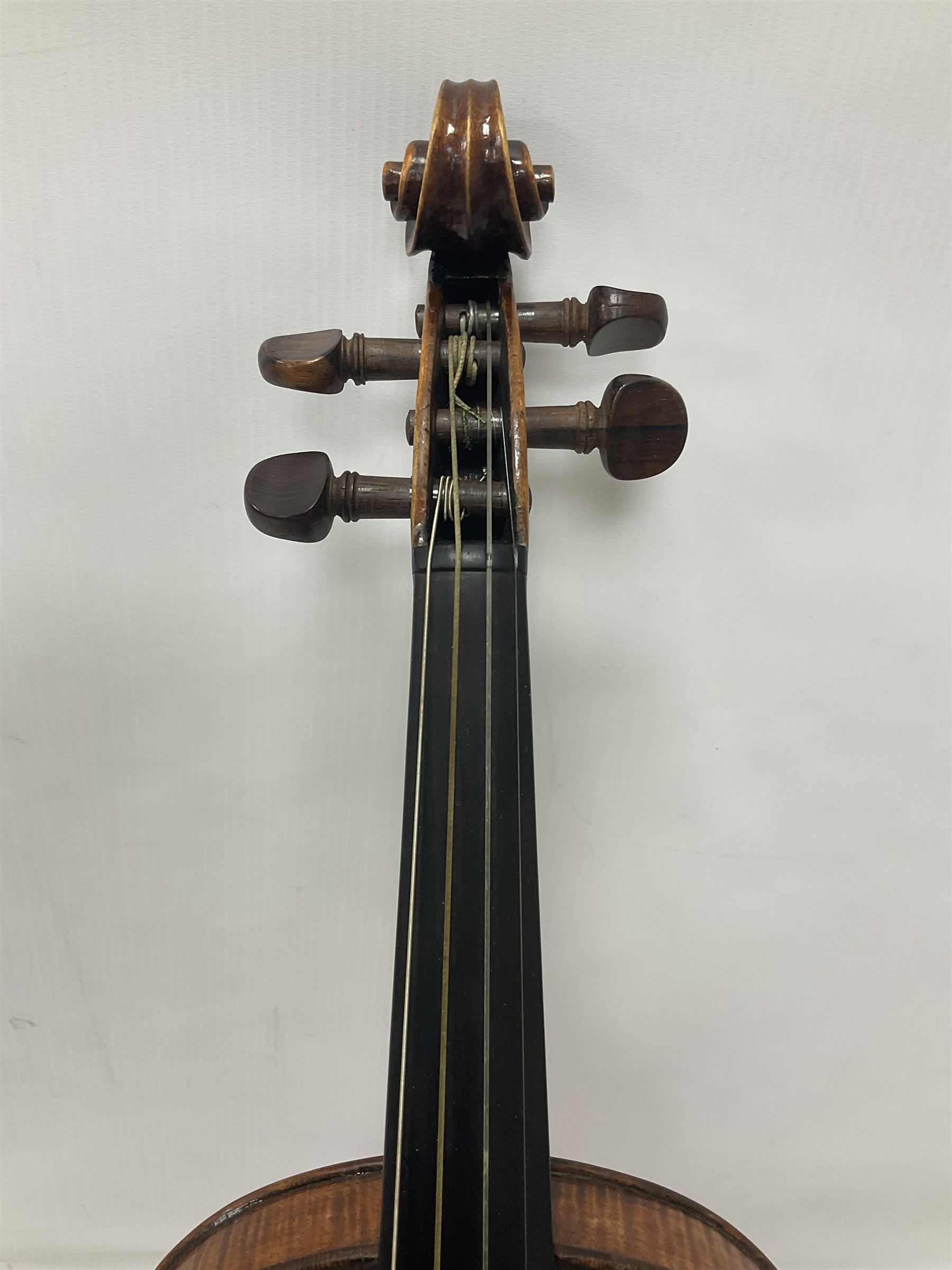 19th century full sized violin in a later hard case - Image 11 of 18
