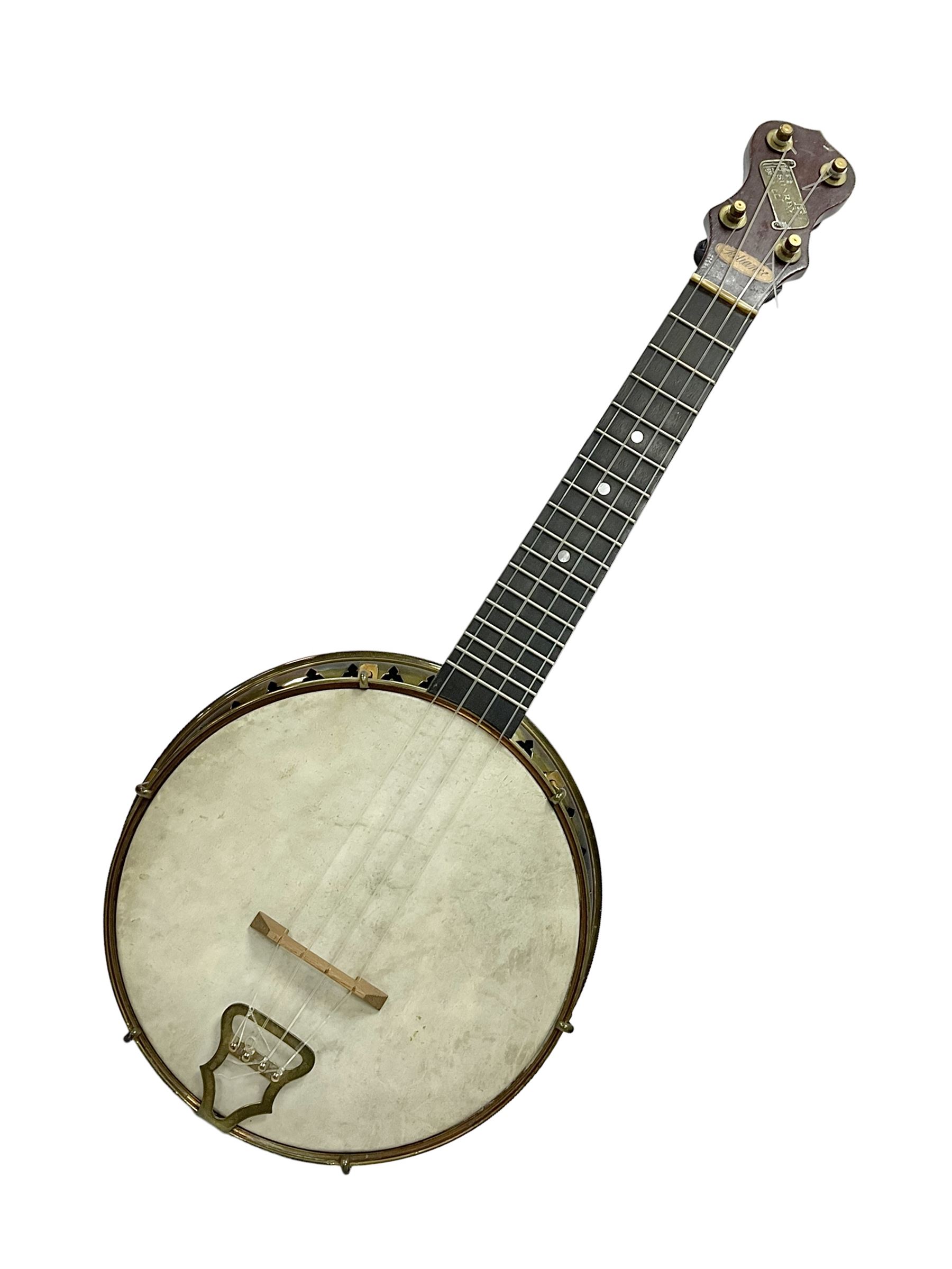 English Sunray 4-string mandolin in a shaped hard case