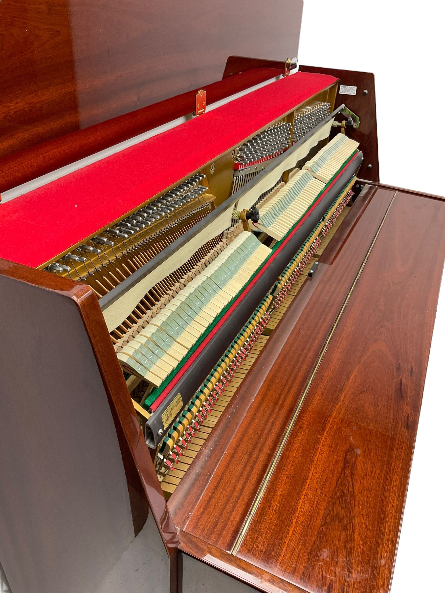 Steinmayer upright series 108 piano in sapele mahogany case - Image 8 of 11