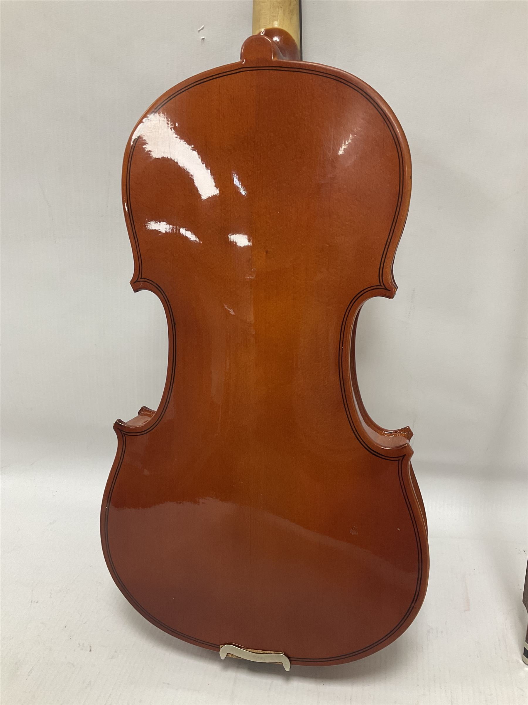 Full size violin with a maple case and ebonised fingerboard and fittings - Image 11 of 21