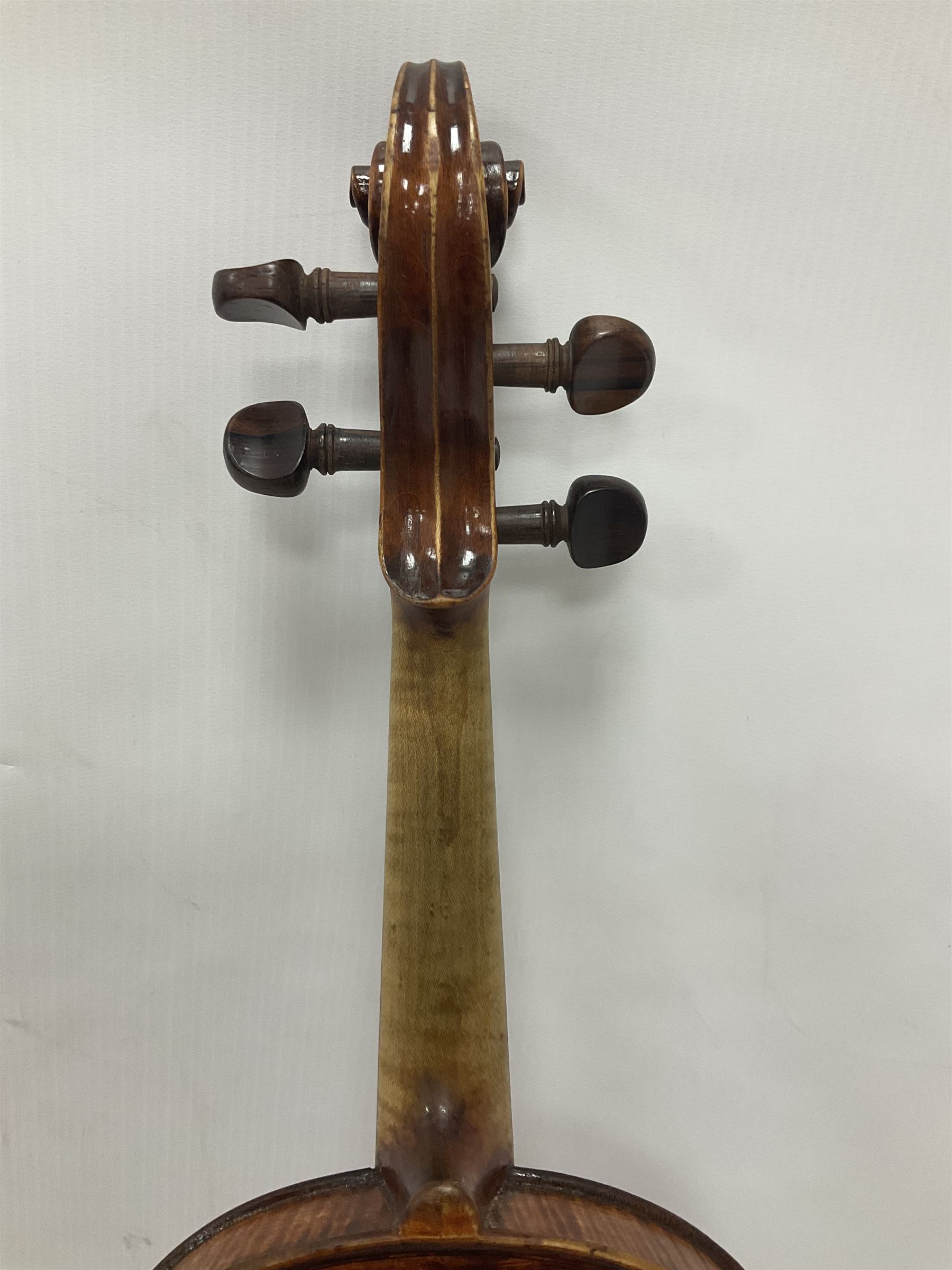 19th century full sized violin in a later hard case - Image 14 of 18