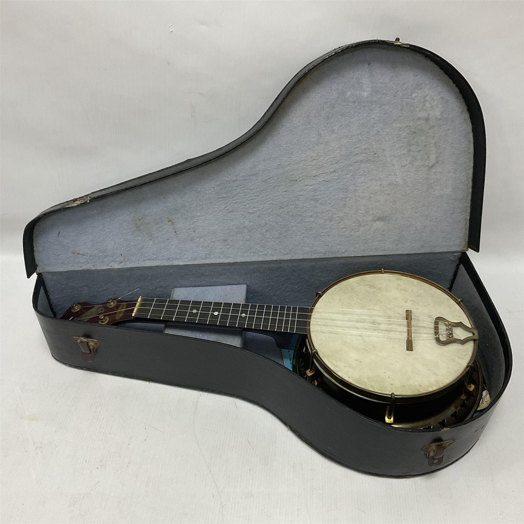English Sunray 4-string mandolin in a shaped hard case - Image 4 of 20