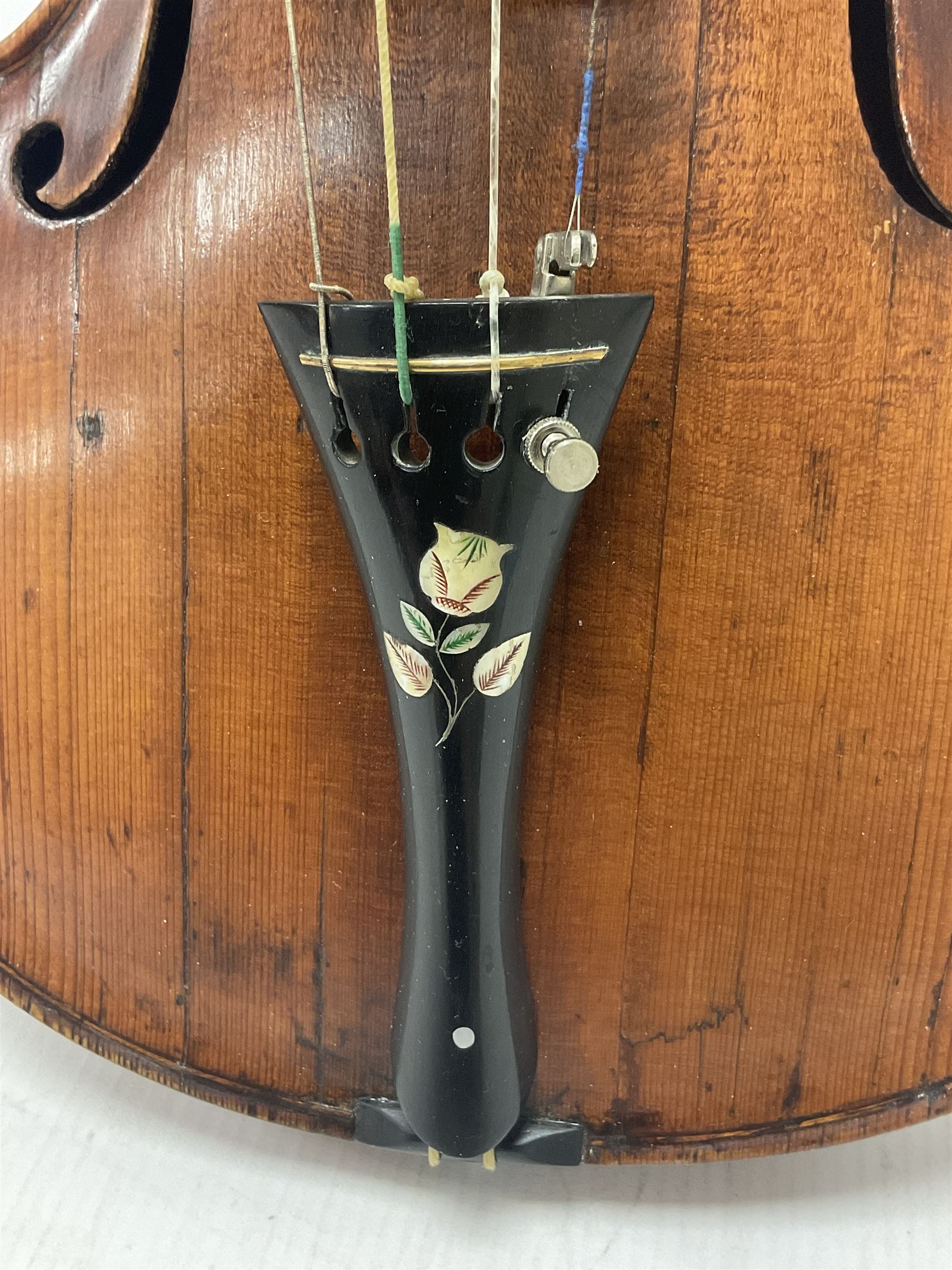 19th century full sized violin in a later hard case - Image 6 of 18