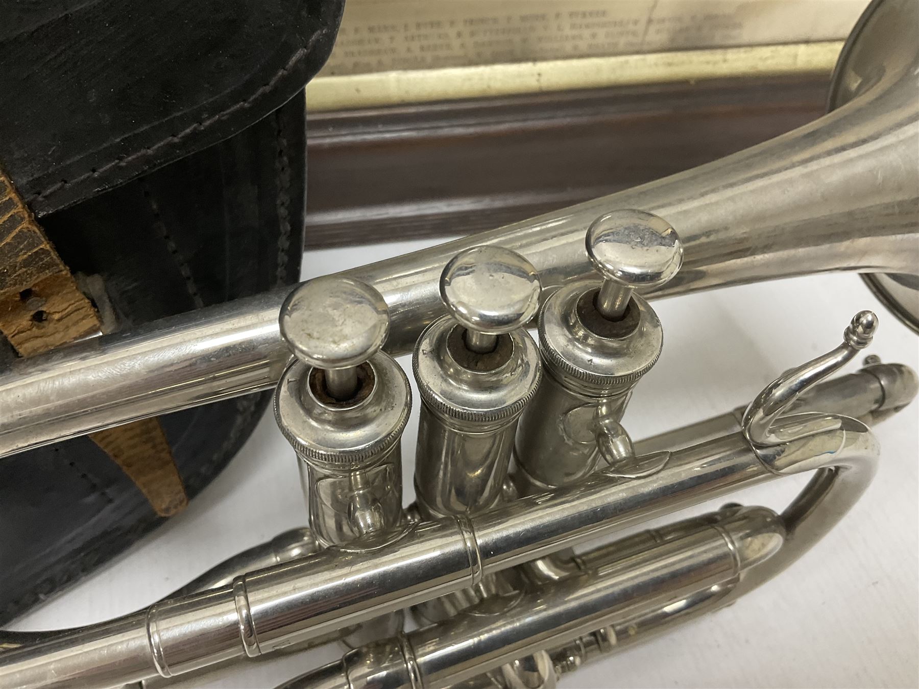 Silver plated series 5 B flat Cornet in fitted box with accessories - Image 3 of 21