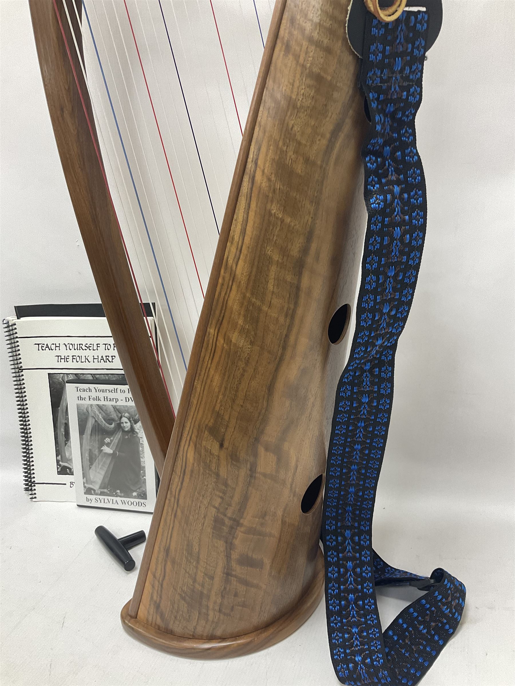 Contemporary 24 string Celtic or Irish Folk Harp with an Ash soundboard and 24 sharpening keys - Image 6 of 15