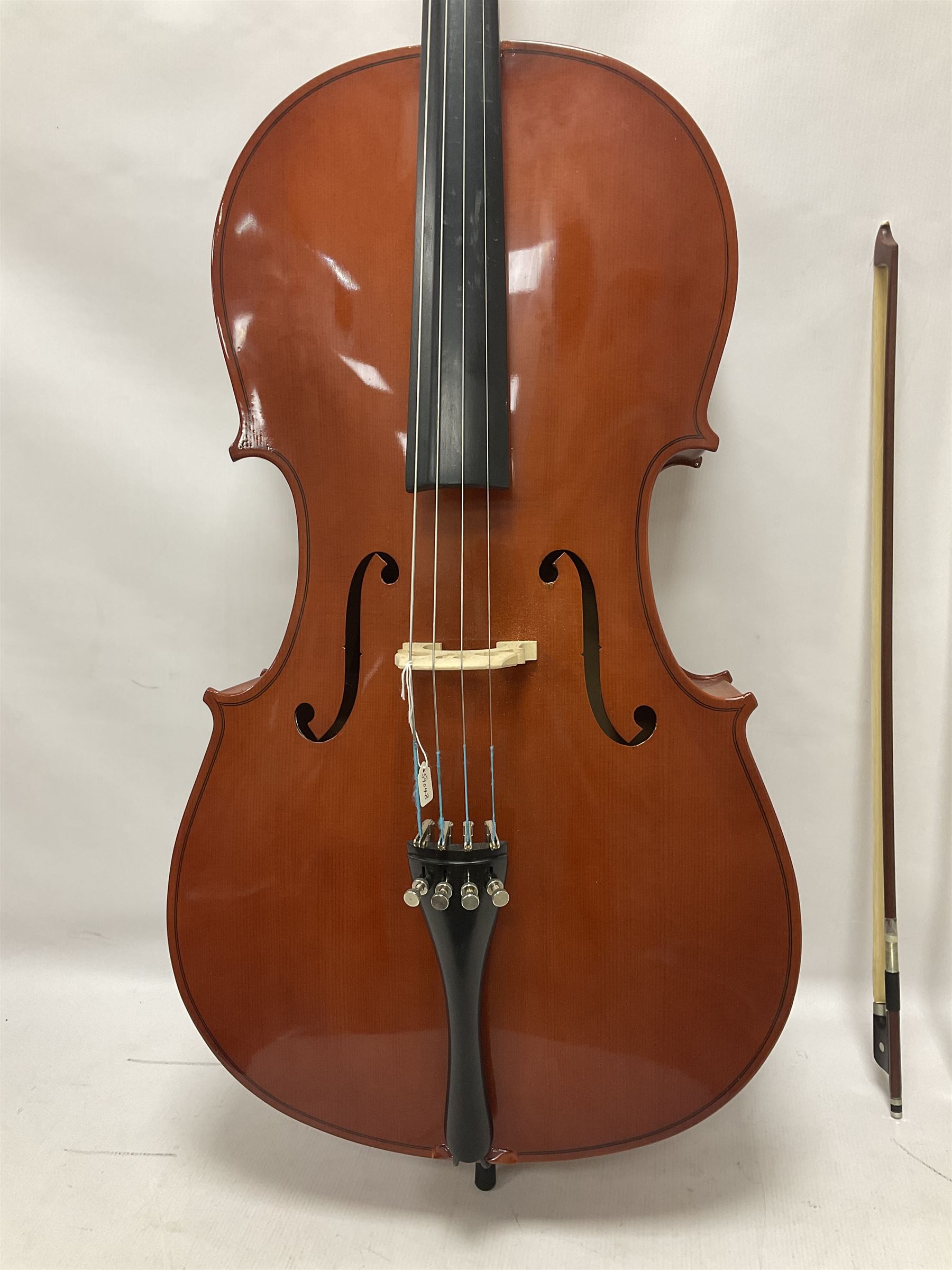 Gear 4 Music full size cello with a maple back and ribs and spruce top - Image 5 of 26