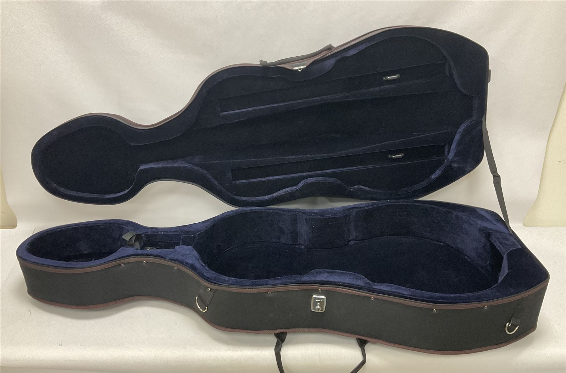 Two full-size hard moulded cello cases - Image 8 of 14