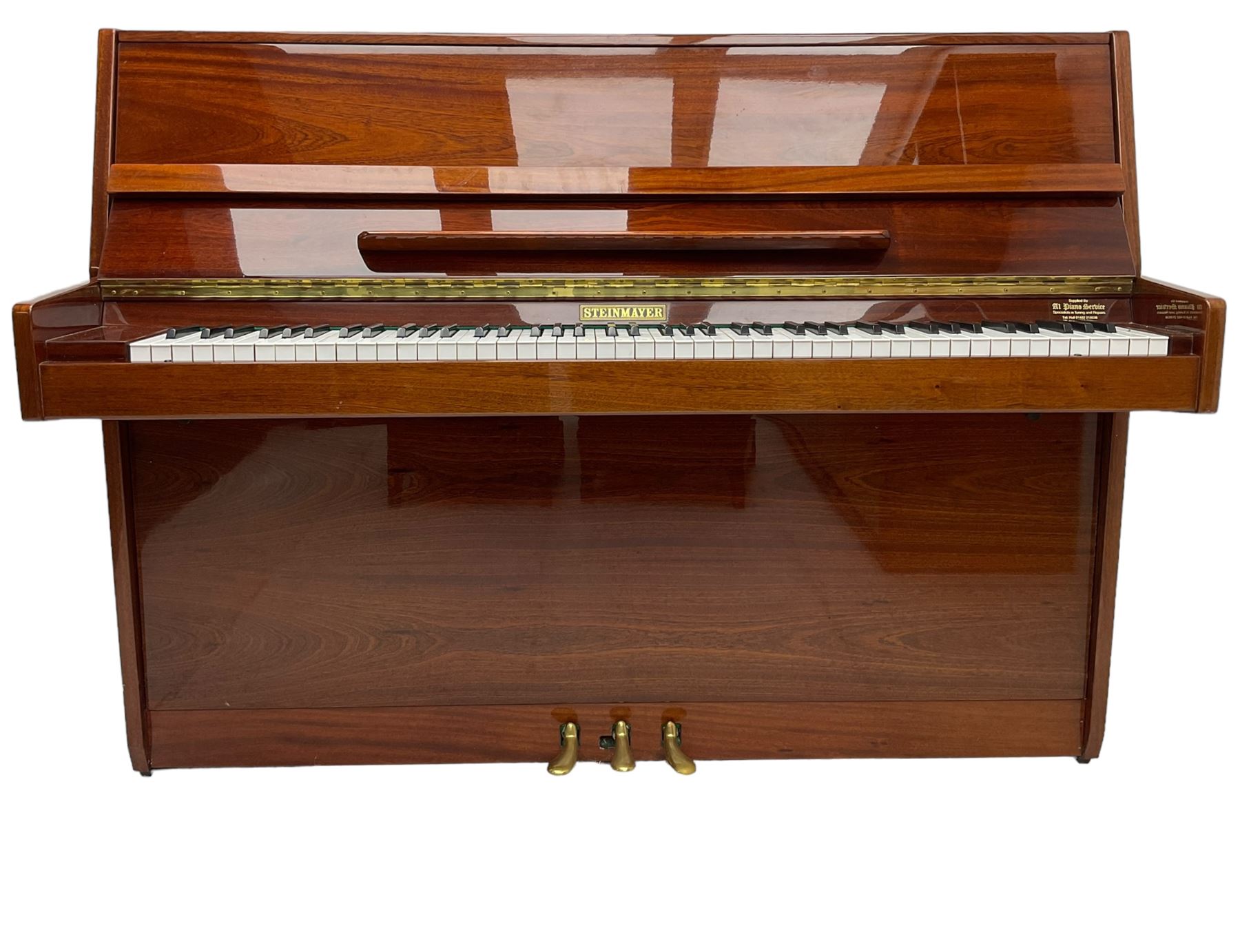 Steinmayer upright series 108 piano in sapele mahogany case - Image 4 of 11